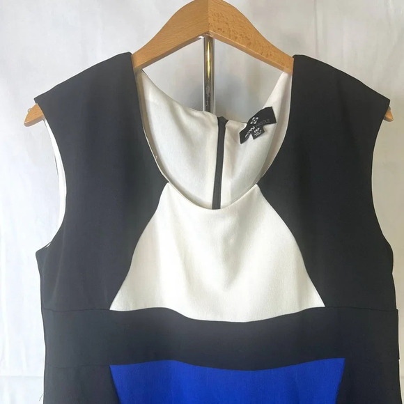 Ronni Nicole Colorblock Shift Dress Navy and Black Size 14P - Picture 3 of 11